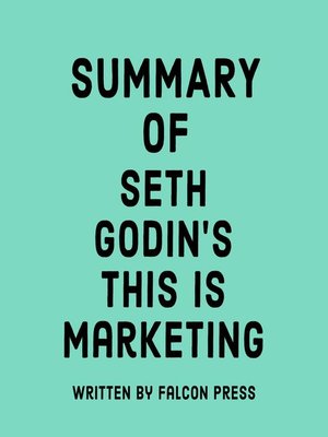 cover image of Summary of Seth Godin's This is Marketing